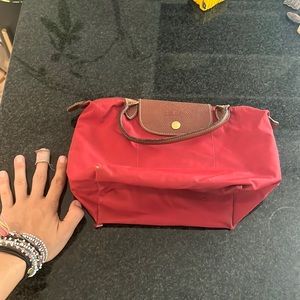 Small red longchamp bag